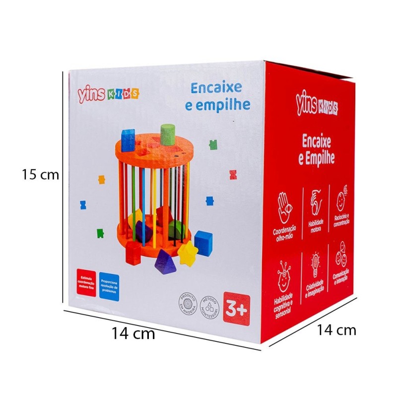 Jogo De Encaixe Infantil Classificador De Formas Montessori