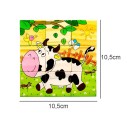 Quebra Cabeça Animais Blocos 6 Em 1 Em Madeira Infantil Moontessori