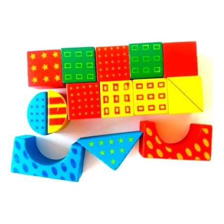Brinquedo Blocos De Montar Construção Em Madeira Montessori 38 Peças