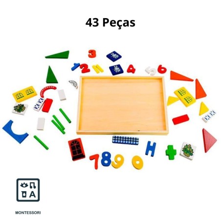 Kit Blocos De Montar Em Madeira Premium Montessori 43 Peças 2