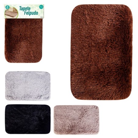 Tapete Macio Peludo Felpudo Porta Banheiro Poliéster Liso 40 x 60cm