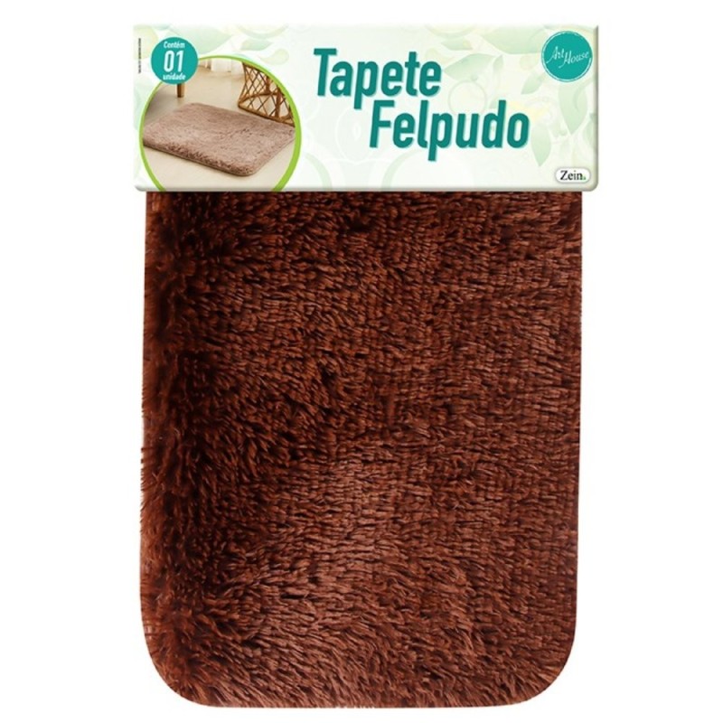Tapete Macio Peludo Felpudo Porta Banheiro Poliéster Liso 40 x 60cm