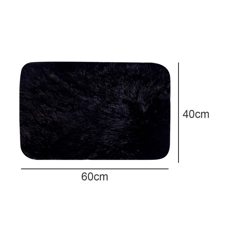 Tapete Macio Peludo Felpudo Porta Banheiro Poliéster Liso 40 x 60cm