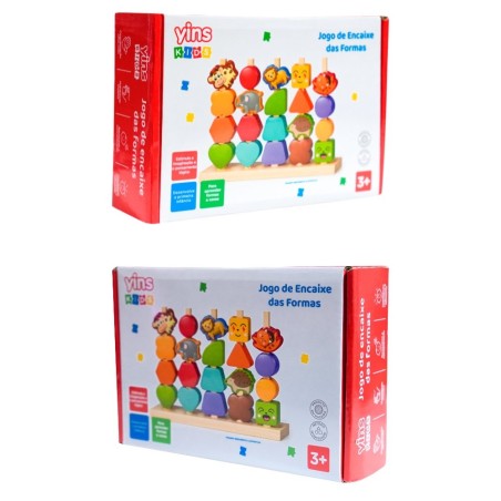 Jogo De Encaixe Das Formas Educativo Em Madeira Montessori