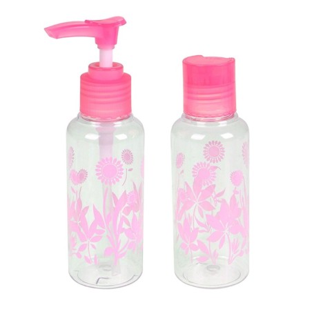 Kit Frascos De Viagem 2 Peças Plástico Transparente 100ml