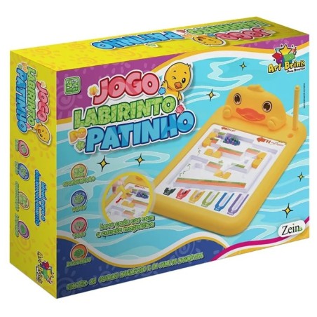 Jogo Labirinto Patinho Magnético Educativo Infantil Com Caneta