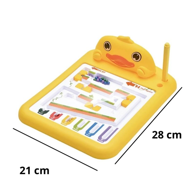 Jogo Labirinto Patinho Magnético Educativo Infantil Com Caneta