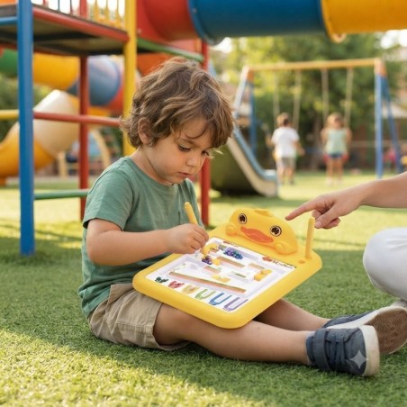 Jogo Labirinto Patinho Magnético Educativo Infantil Com Caneta