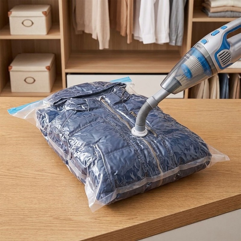 Saco A Vácuo 60x80cm Para Armazenagem Organizador Reutilizável