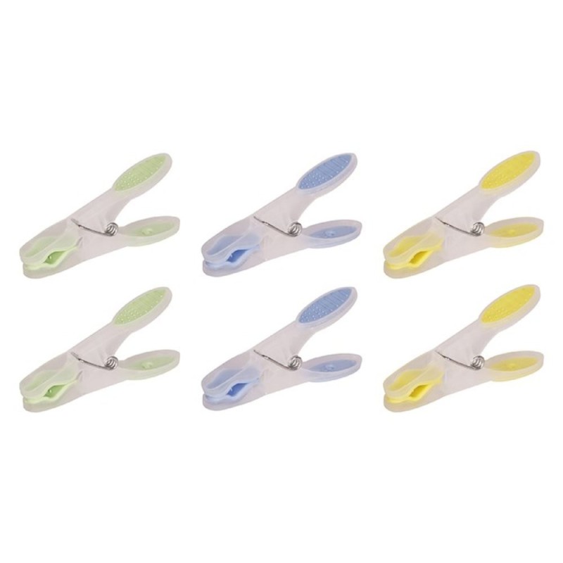 Kit 6 Prendedores Pregadores De Roupa Plástico Premium 8cm