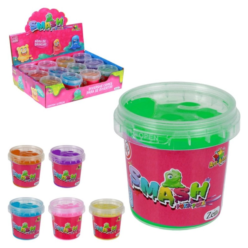 Brinquedo Slime Massina Puxa Puxa Smash Infantil 160 Gramas