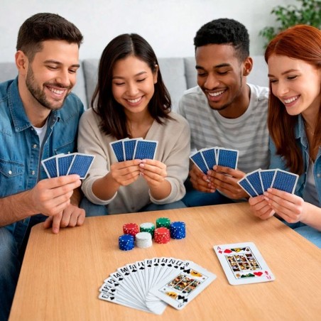 Jogo De Baralho Unitário Com 54 Cartas 6x9cm Truco Poker