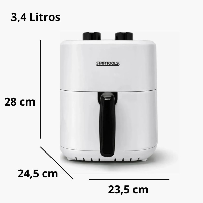 Air Fryer Startools Sem Óleo Premium 3,4 Litros 127 V Branca 1200 W