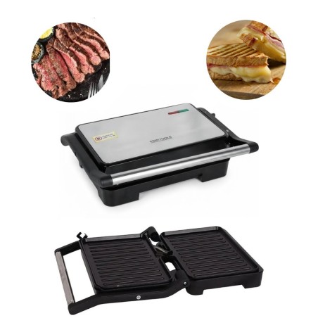 Sanduicheira Elétrica Grill Chapa 1000w Inox Antiaderente 127 V