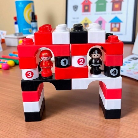 Brinquedo Blocos De Montar Blocão Infantil Bombeiros 29 Peças 2