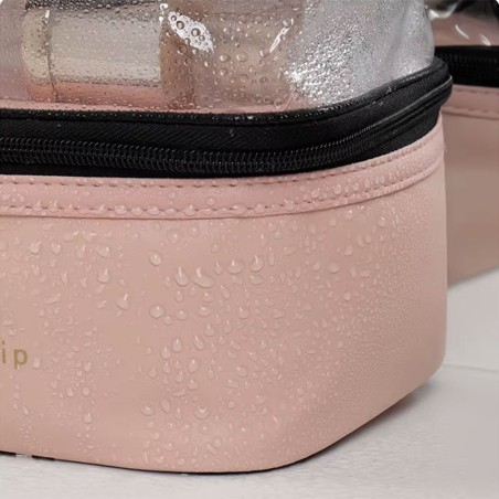 Necessaire Feminina Duplo Compartimento Organizadora Com Alça De Mão