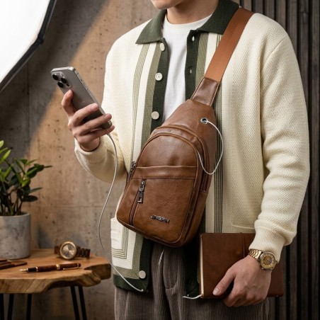 Mochila Pochete Transversal De Ombro Masculina Shoulder Bag