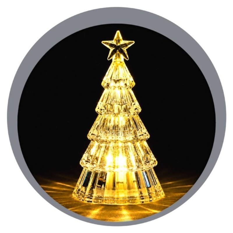 Mini Arvore De Natal LED Decoração De Mesa Escritorio Em Acrilico