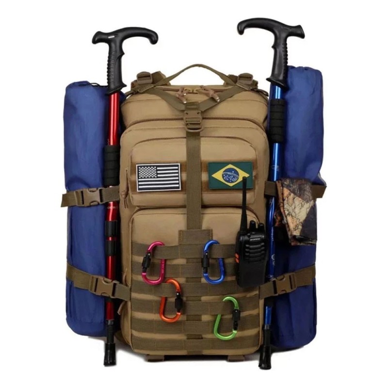 Mochila Tática Militar Camping 50 Litros Resistente Grande Impermeável