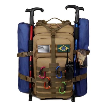 Mochila Tática Militar Camping 50 Litros Resistente Grande Impermeável