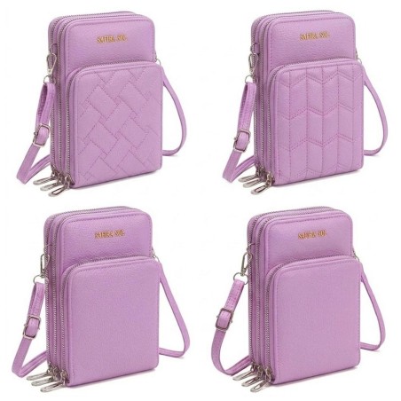 Bolsa Feminina Transversal Com 3 Divisórias Porta Celular - Feira da madrugada SP