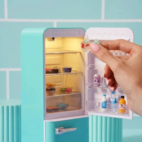 Mini Geladeira E 2 Bolas Surpresa Colecionável Comidinha Luz Interna 2