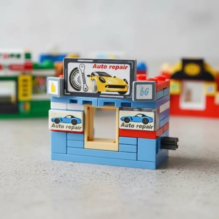 Brinquedo Blocos De Montar Infantil Comercios Minha Cidade 2 Em 1