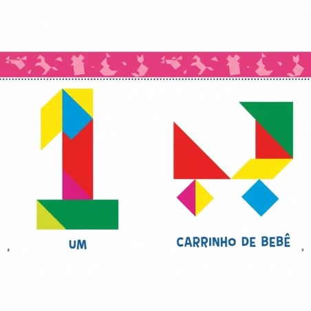Livro Infantil Educativo Tangram Montessori 11 Peças De Madeira 2