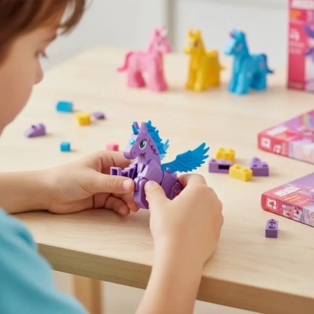 Brinquedo Blocos De Montar Pônei Unicórnio Pegasus Personalizável