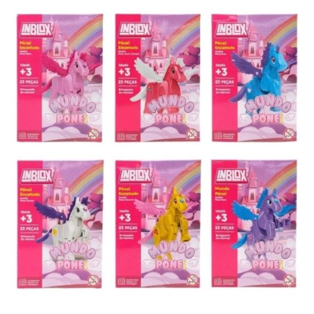 Brinquedo Blocos De Montar Pônei Unicórnio Pegasus Personalizável