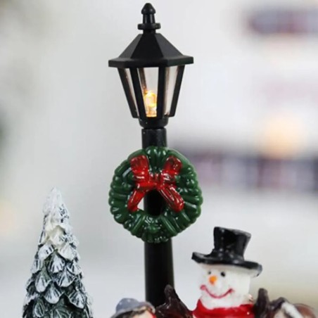 Decoração De Natal Enfeite Natalino Luxo Com Luz LED Em Resina