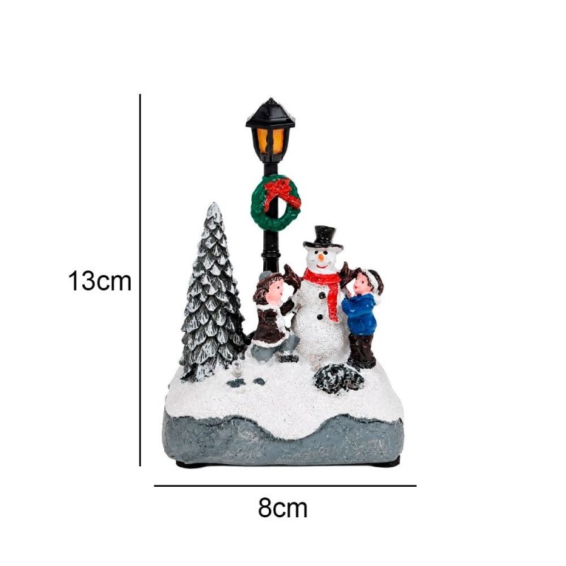 Decoração De Natal Enfeite Natalino Luxo Com Luz LED Em Resina