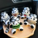Chaveiro Ursinho Panda De Pelúcia Roupinha Bolsa E Mochila Prendedor