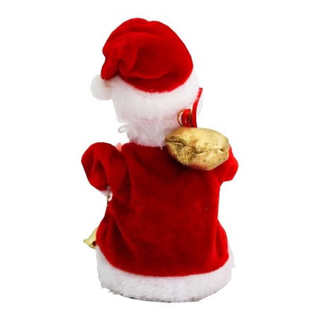 Enfeite Boneco Papai Noel Musical Giratório Decorativo Com Luz