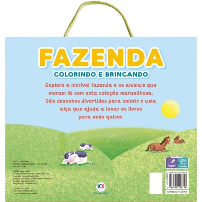 Box Com 4 Livros De Colorir Infantil Fazenda Educativo