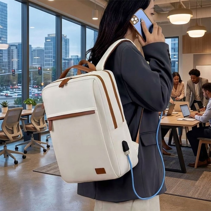 Mochila Para Notebook Com USB Oxford Espaçosa Impermeável