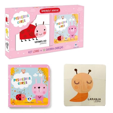 Kit Livro Com Quebra-Cabeça Infantil Primeiras Palavras