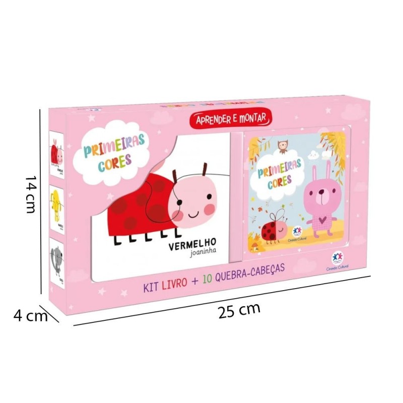 Kit Livro Com Quebra-Cabeça Infantil Primeiras Palavras