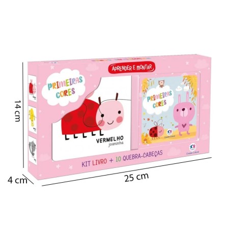 Kit Livro Com Quebra-Cabeça Infantil Primeiras Palavras