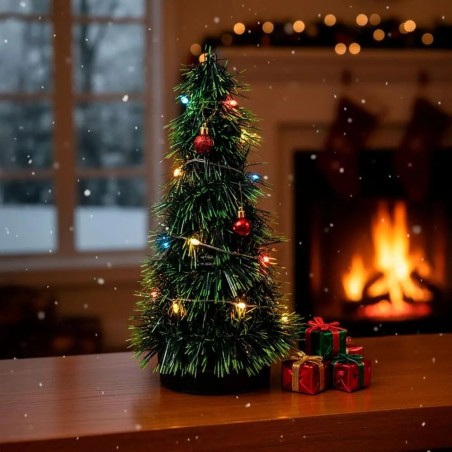 Arvore De Natal Decoração Natalina De Mesa Escritório Verde Em Cone