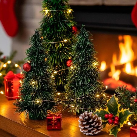 Arvore De Natal Decoração Natalina De Mesa Escritório Verde Em Cone