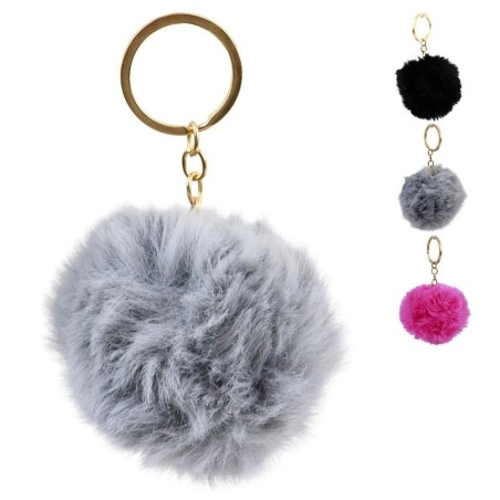 Chaveiro Pompom De Pelúcia 7cm Para Bolsa Mochila E Chaves 2