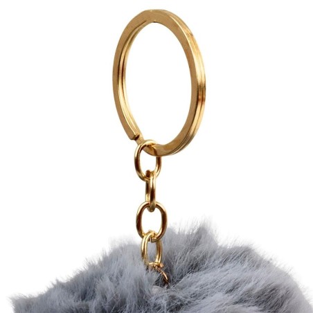 Chaveiro Pompom De Pelúcia 7cm Para Bolsa Mochila E Chaves
