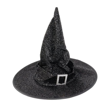 Chapéu De Bruxa Com Brilho Halloween Fantasia