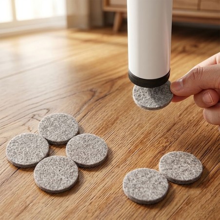 Protetor De Feltro Redondo Adesivo Para Móveis 4,2cm 8 Peças
