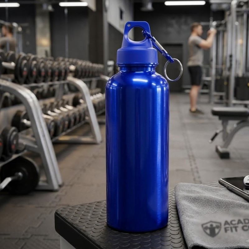 Garrafa De Água 600 ML Plástico Com Mosquetão