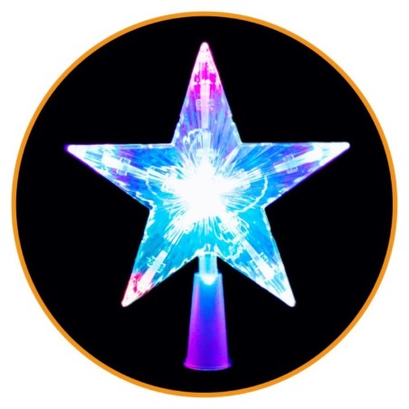 Estrela Ponteira Para Árvore De Natal Com Led 14 Cm 127V 2