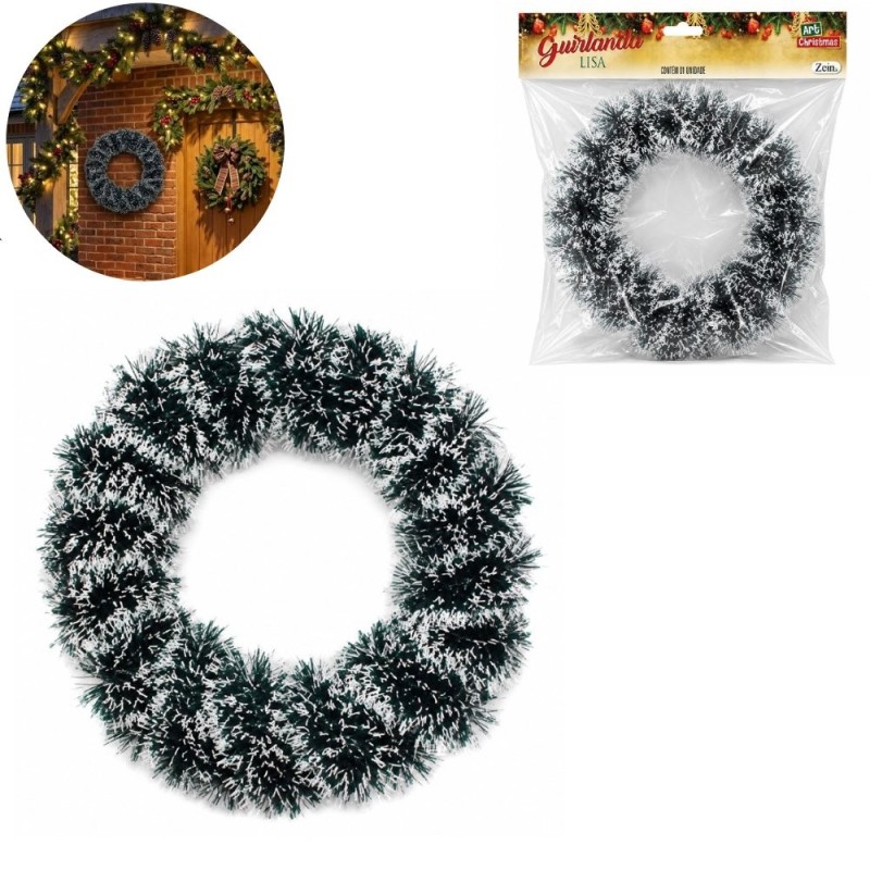 Guirlanda Nevada Decorativa Verde 30 Cm Natal