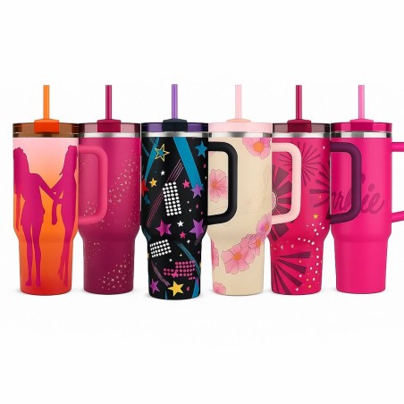 Caneca Garrafa Térmica Estampas Femininas 1200ml Com Canudo