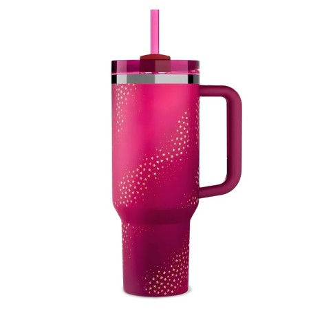 Caneca Garrafa Térmica Estampas Femininas 1200ml Com Canudo